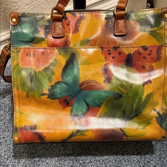 Patricia Nash Watercolor Butterfly Ava Satchel - Picture 3 of 15